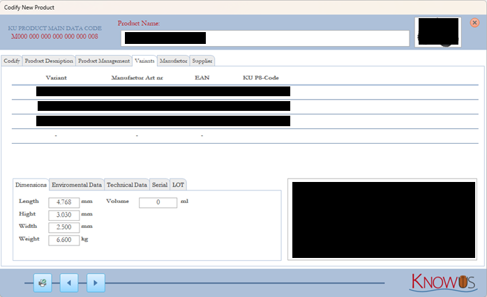 The Codification Engine (Step 4): Registering specific product variants to complete the codification process.
